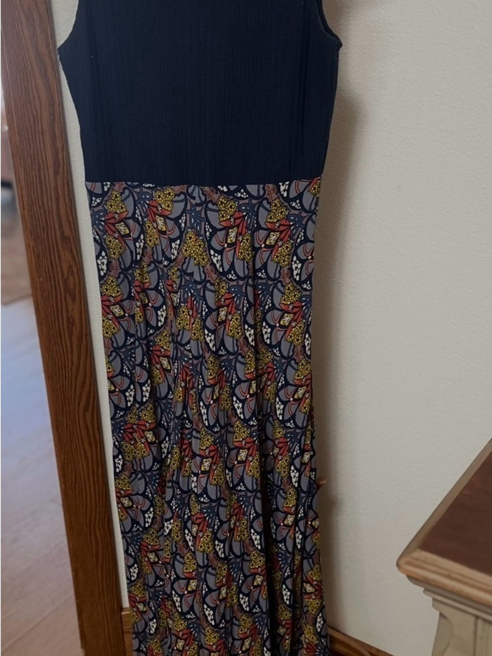 TINY anthropology Sleeveless Maxi Dress with Floral Paisley Print -